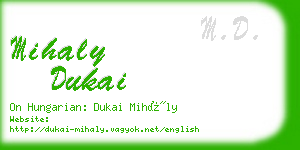 mihaly dukai business card